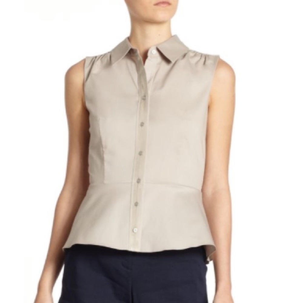 Elie Tahari Beatrice Ribbon Trim Blouse